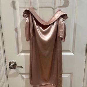 Dainty Hooligan Pink Off-Shoulder Dress